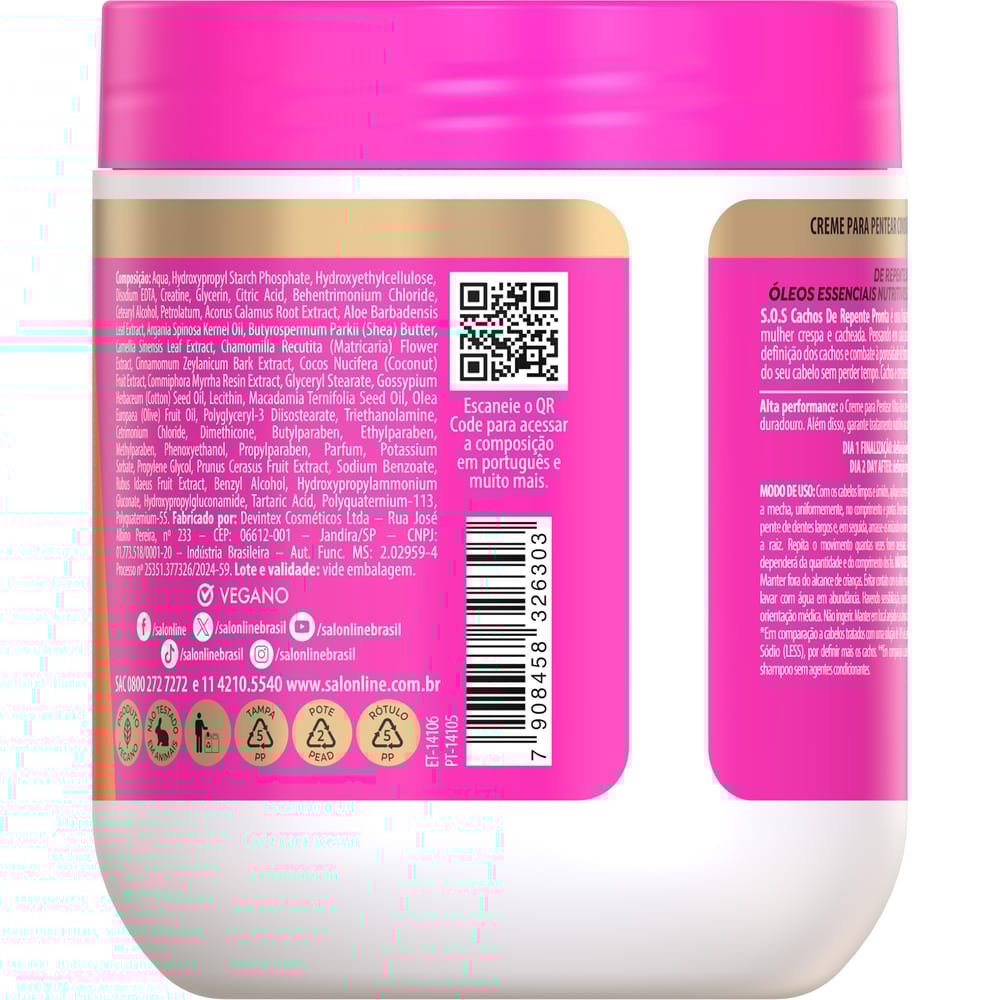 Crème coiffante fluide SOS Boucles De Repente Pronta