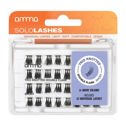 Amma Sololashes - Trio Faux Cils Avec Nœud Double Flare S
