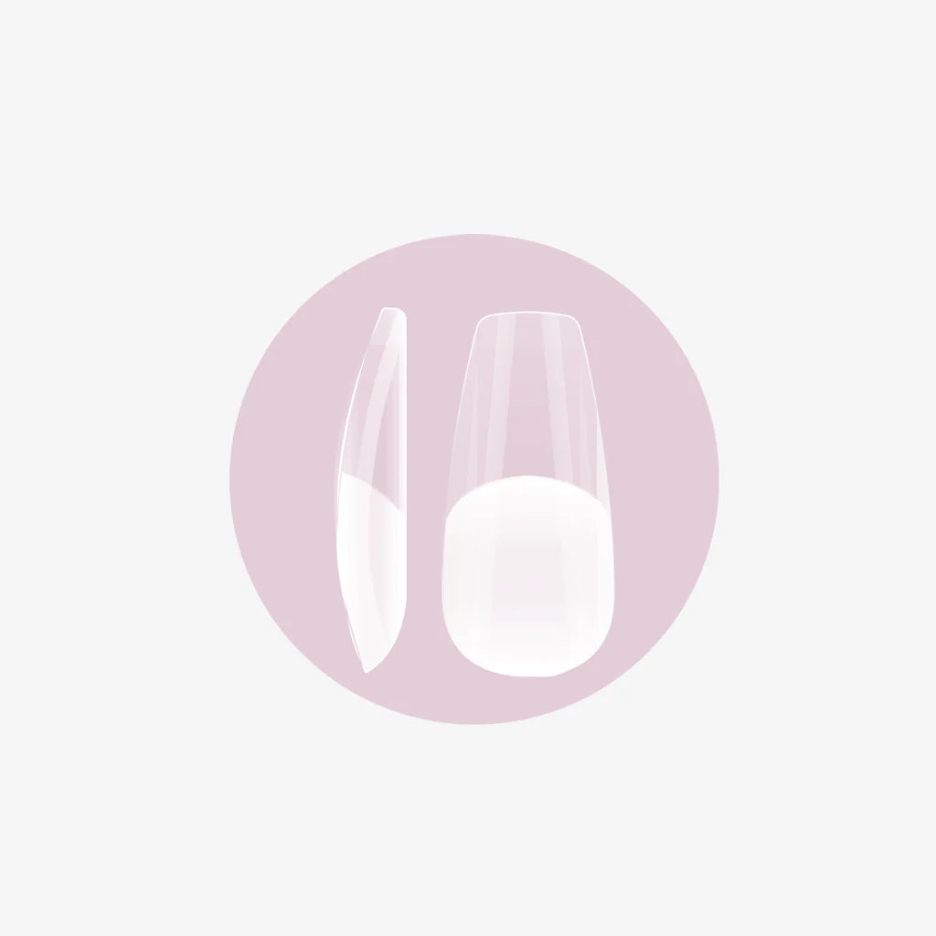 Soft gel tips press on - Ballerine medium half (600 units) - P1696