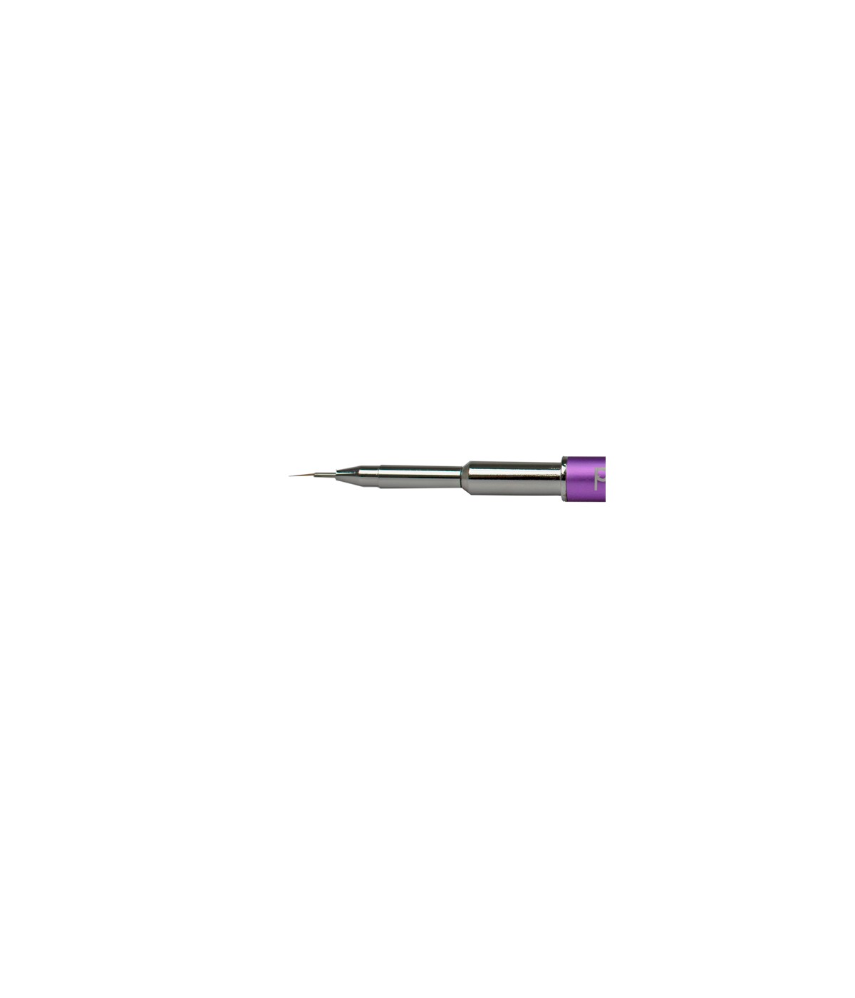 Pinceau Nail Art Nylon #000 (Poignée métallique) - P579