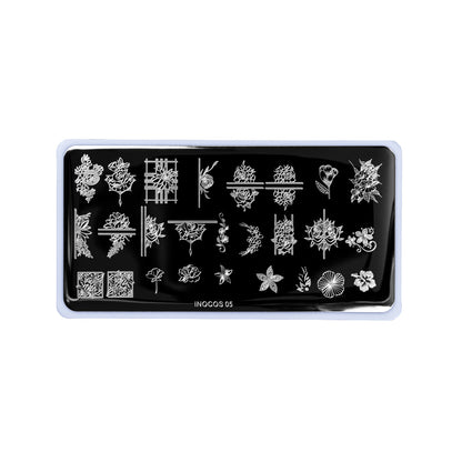 PLAQUE À STAMPING INOCOS 05 CHIC FLOWERS
