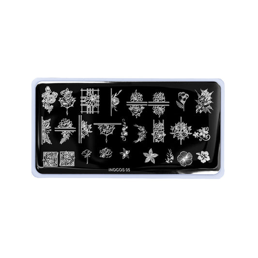 PLAQUE À STAMPING INOCOS 05 CHIC FLOWERS