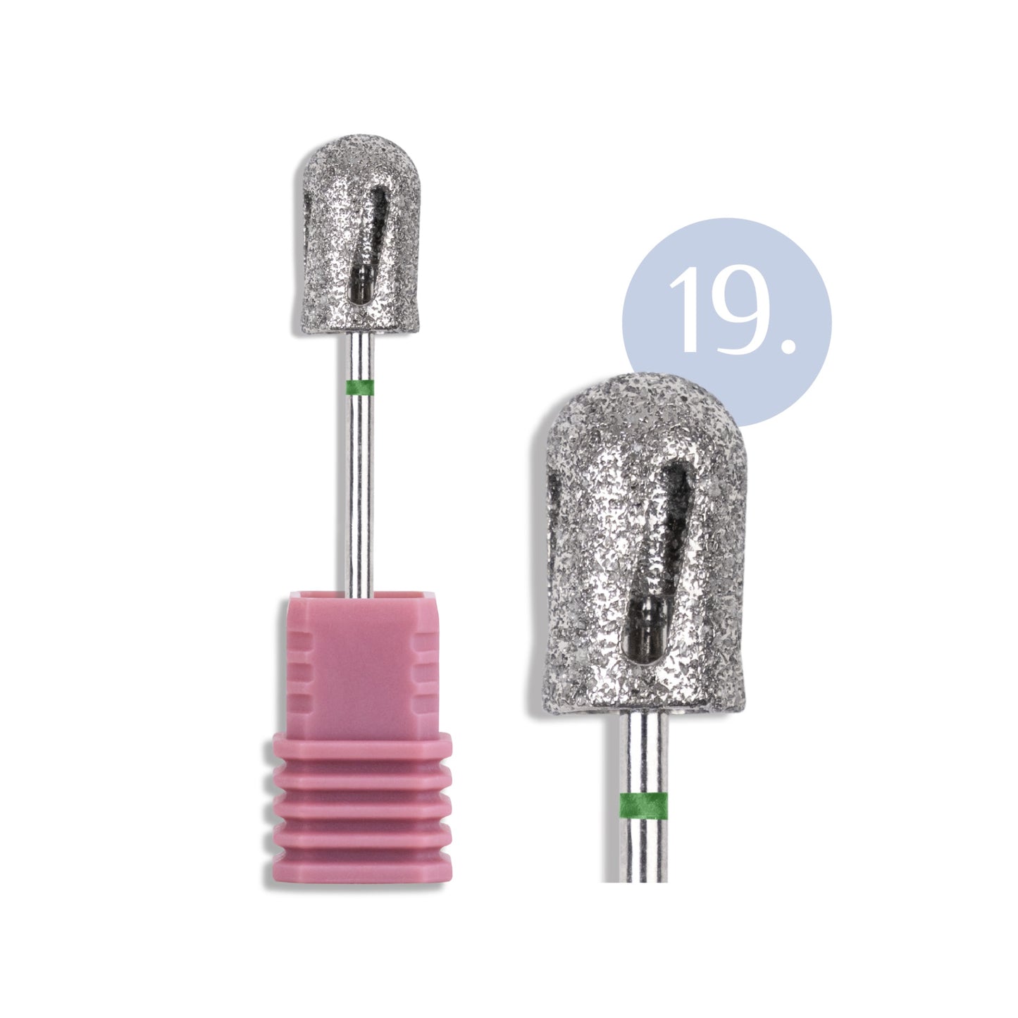 EMBOUT CYLINDRIQUE ROND INOCOS POUR PÉDICURE GROS GRAIN 19