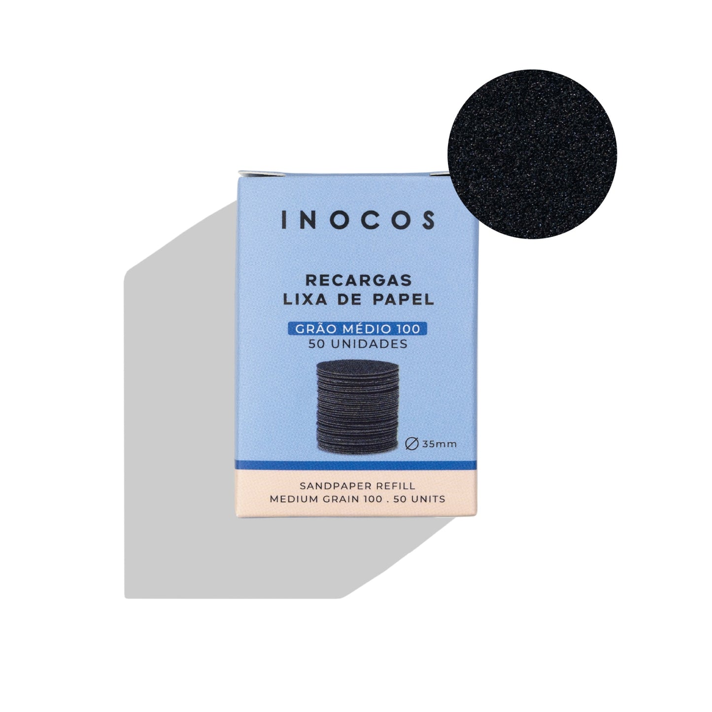RECHARGES DE PAPIER DE VERRE INOCOS | GRAIN MOYEN 100