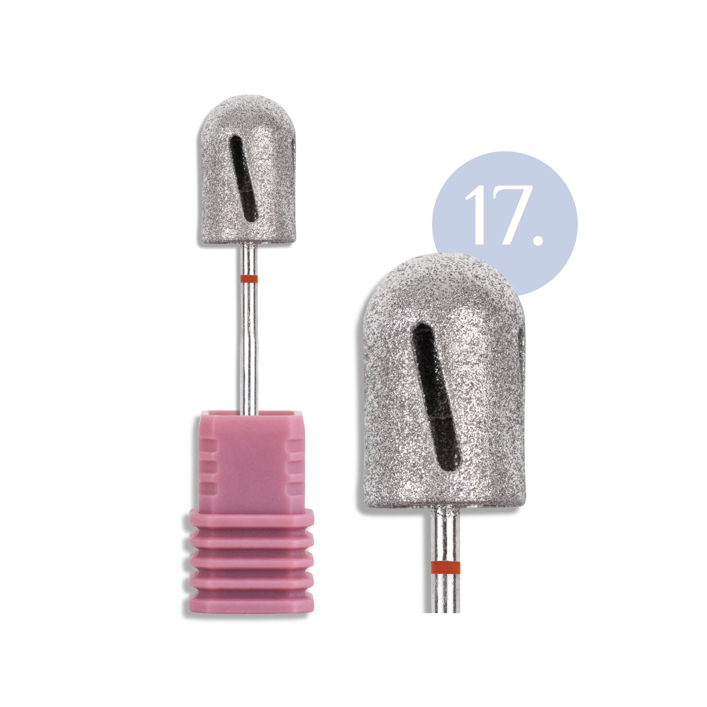 Embout CYLINDRIQUE ROND INOCOS POUR PÉDICURE GRAIN FIN 17
