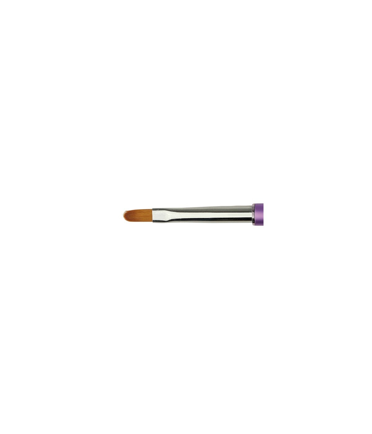 Pinceau Gel Nylon #6 Oval (poignée métallique) - P569