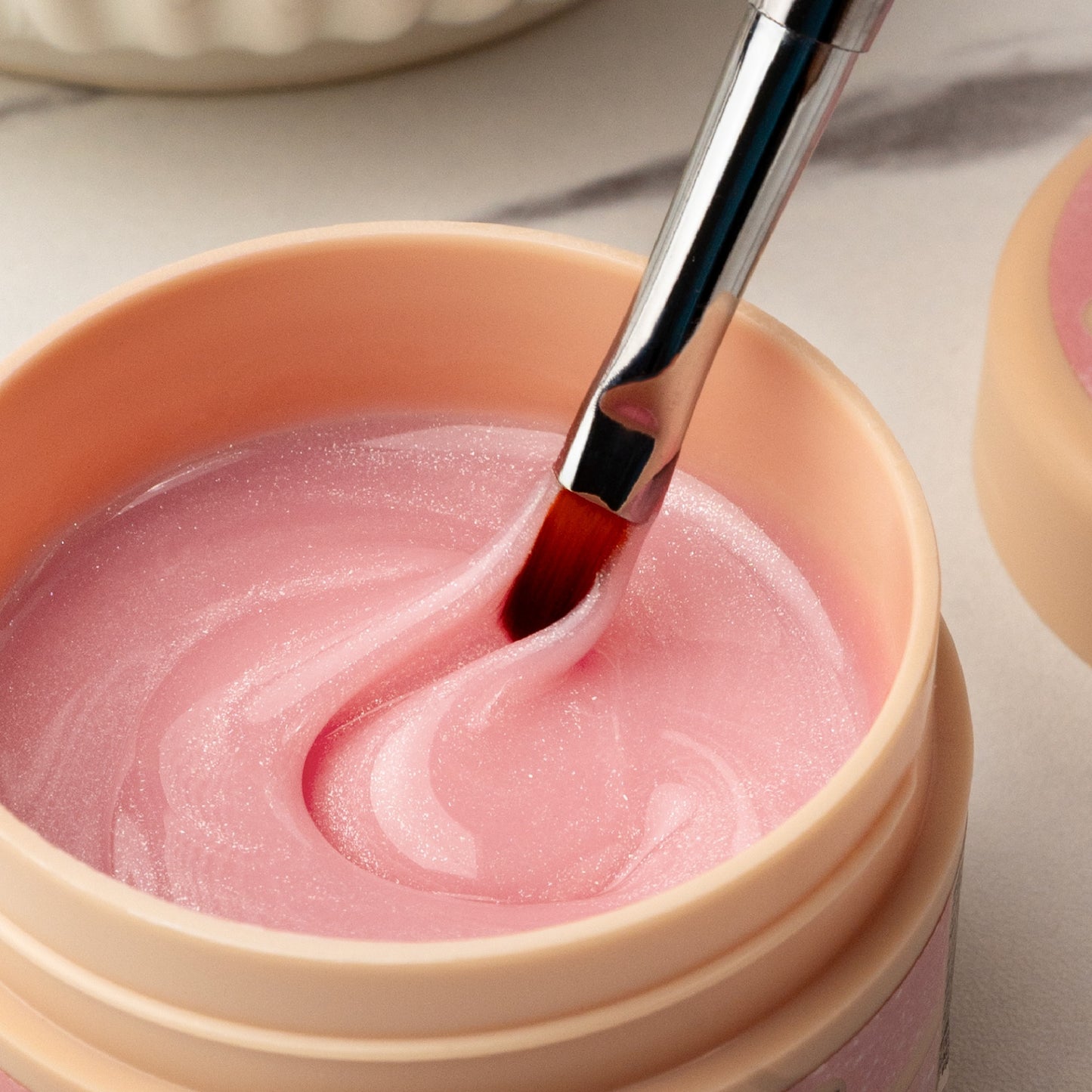 BUILDER GEL SHIMMER  MILKY BLUSH PINK INOCOS VISCOSITÉ MOYENNE 50GR