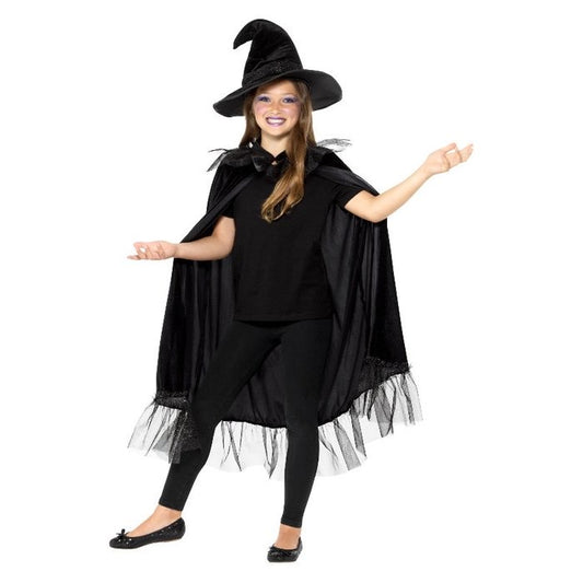 Cape de sorcière avec chapeau