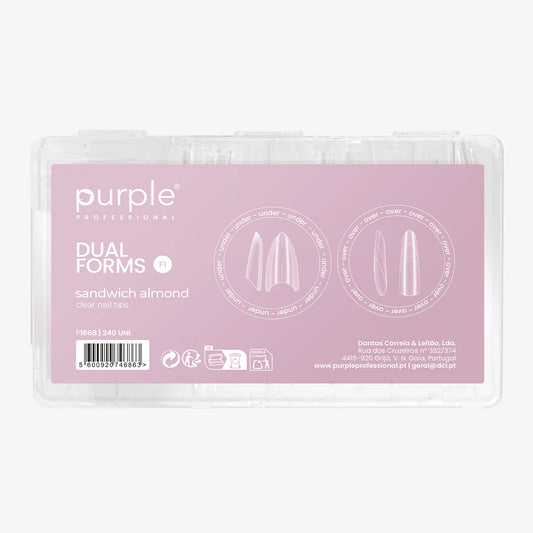 Capsules - Dual Forms F1 Sandwich Almond Nail Tips - P1668