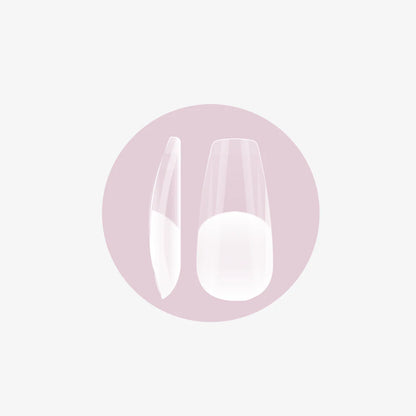 Soft gel tips press on - Ballerine medium half (600 units) - P1696