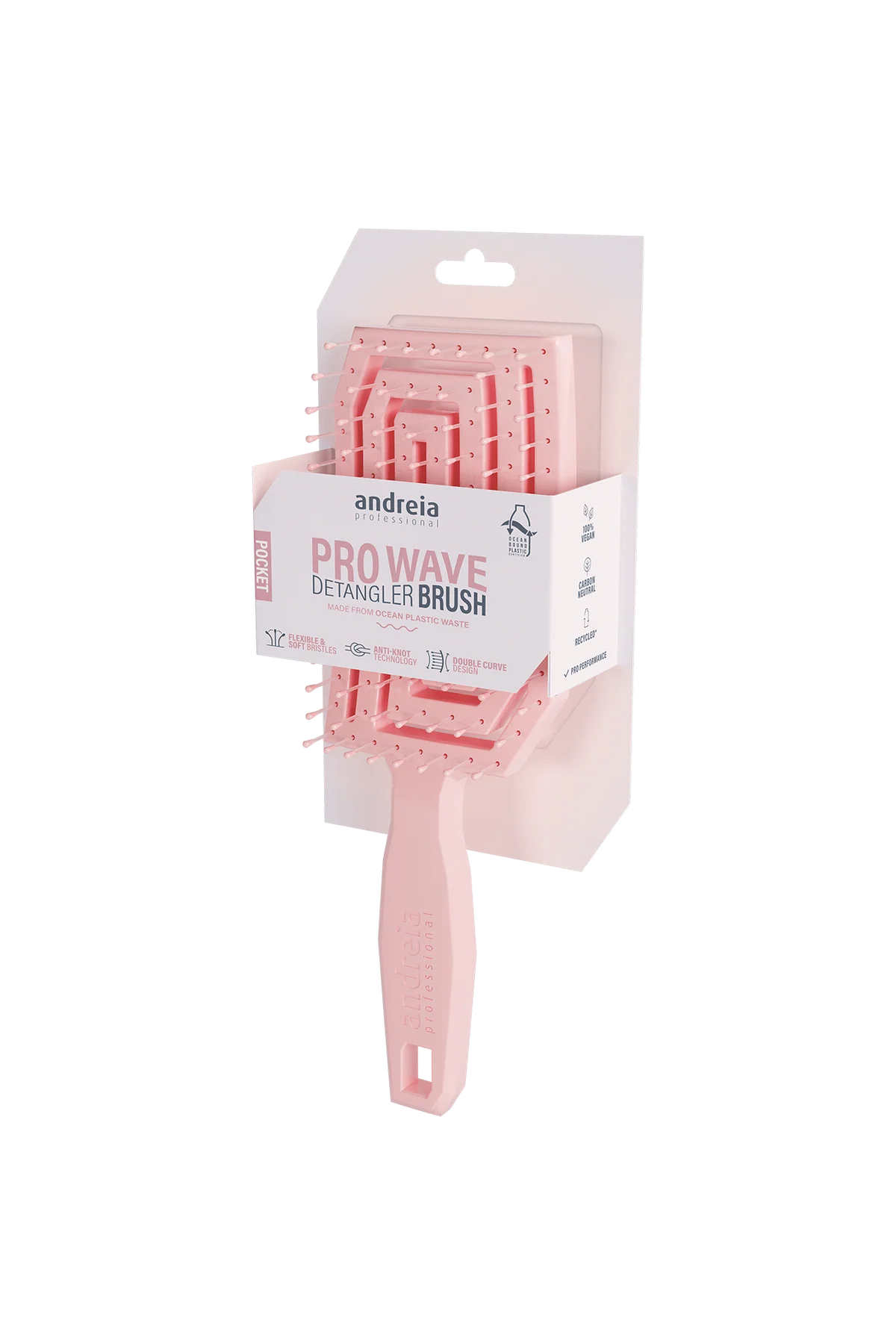 PRO WAVE DETANGLER BRUSH POCKET - PINK