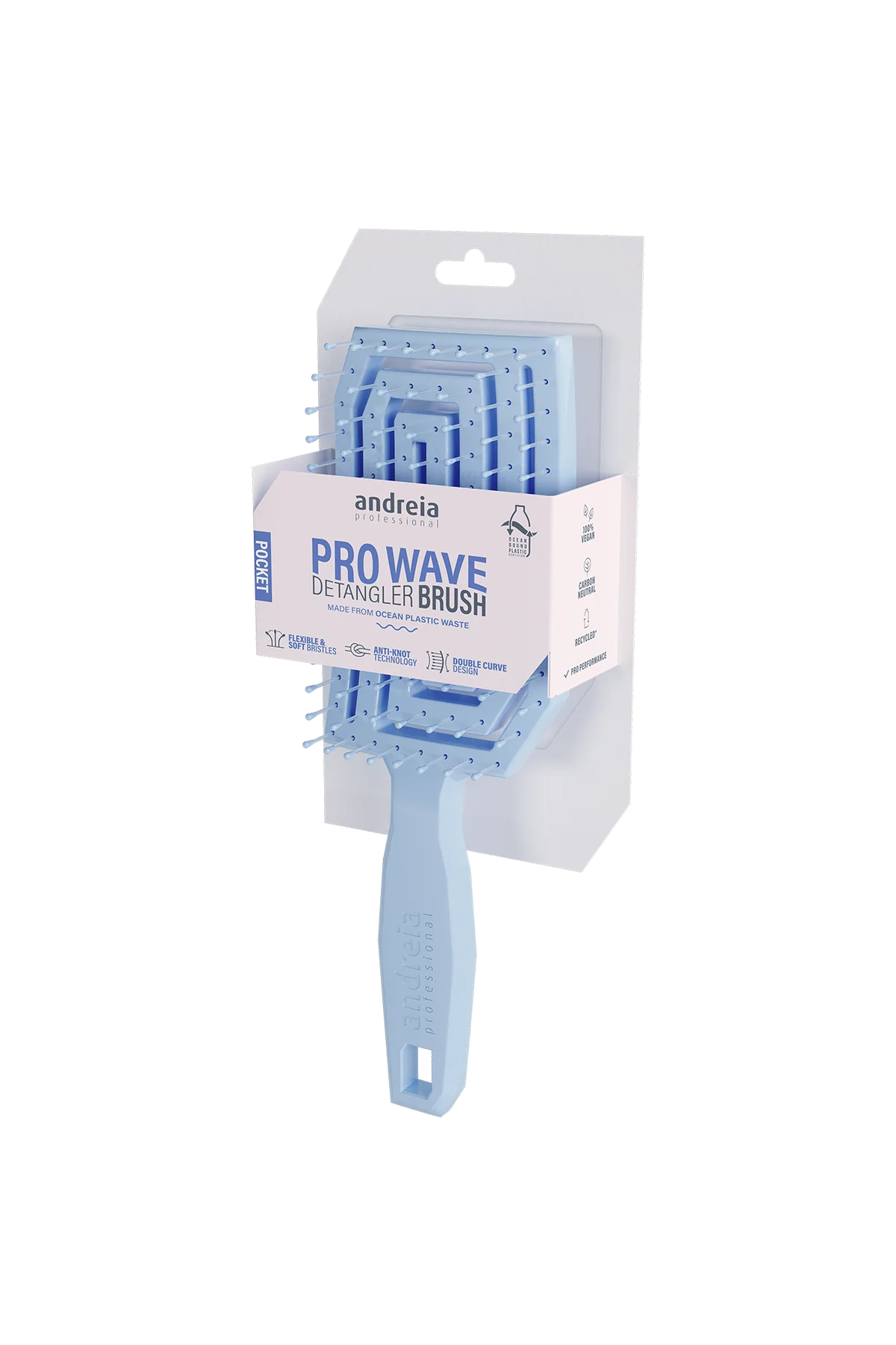 PRO WAVE DETANGLER BRUSH POCKET - BLUE