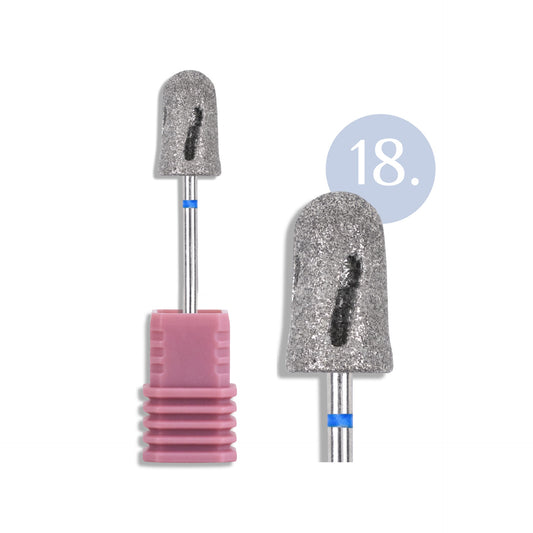 Embout CYLINDRIQUE ROND INOCOS POUR PÉDICURE GRAIN MOYEN 18