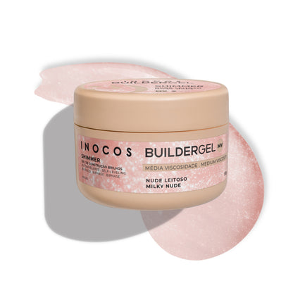 BUILDER GEL SHIMMER  MILKY NUDE INOCOS VISCOSITÉ MOYENNE 50GR