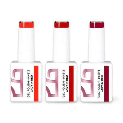 Gel Polish Lady in Red Collection - 3 Couleurs