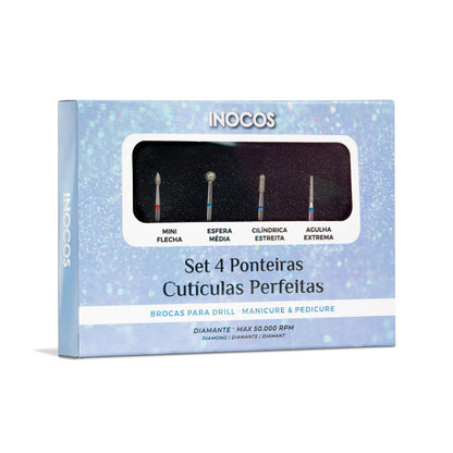 Ensemble de 4 embouts pour cuticules - INOCOS