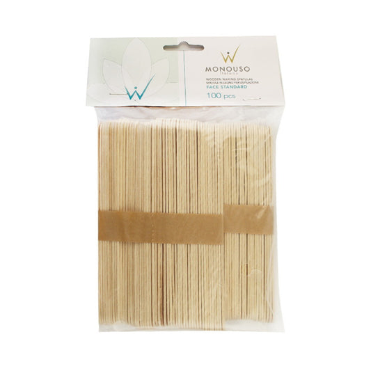 Spatules pour cire en bois - Face Standard 100pcs