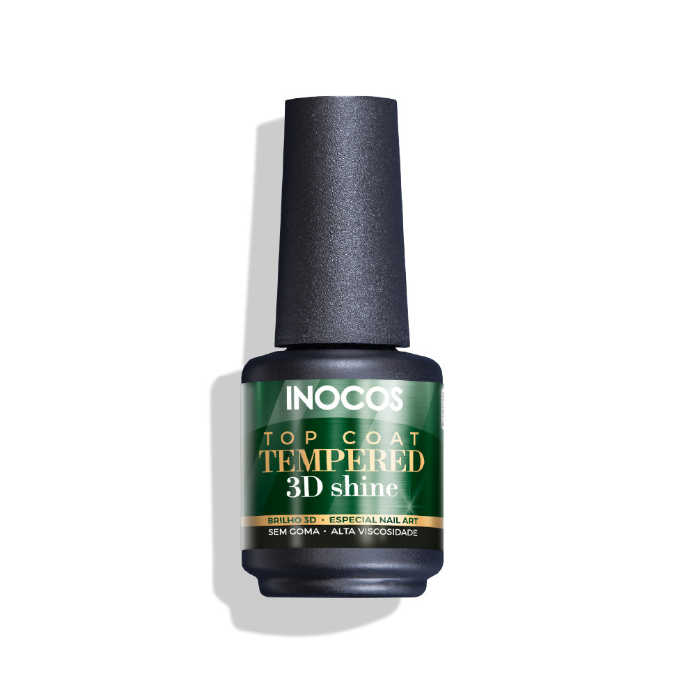 Top Coat Tempered 3D Shine INOCOS - 15ml